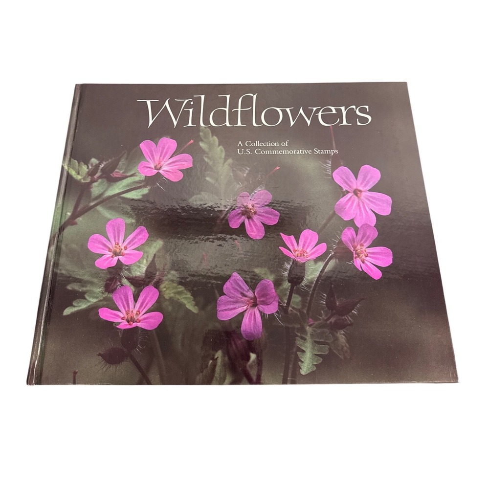 USPS 1991 Wildflowers Commemorative Stamp Collection Book & 50 Mint Stamps Set